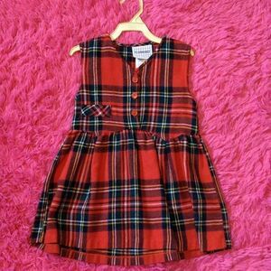 Vintage Girls Plaid Dress Size 5